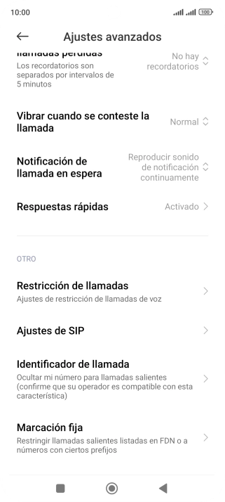 Pulsa Marcación fija.