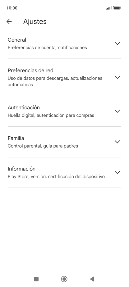 Pulsa Preferencias de red.