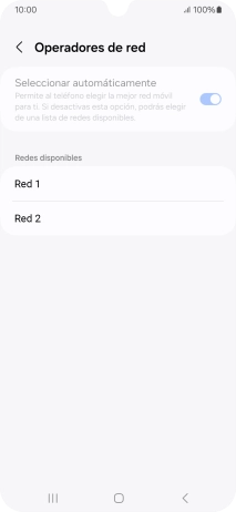 Pulsa la red deseada.