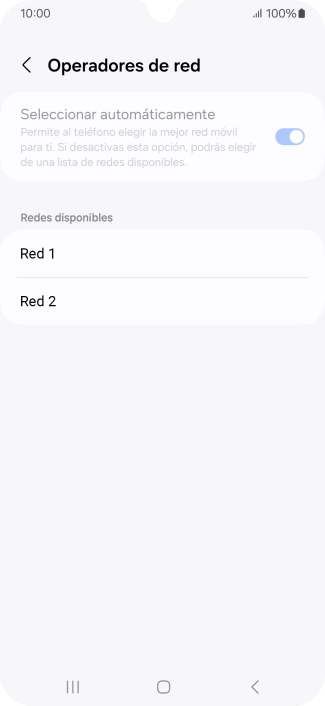 Pulsa la red deseada.