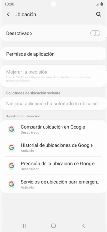 Pulsa el indicador para activar o desactivar la función.