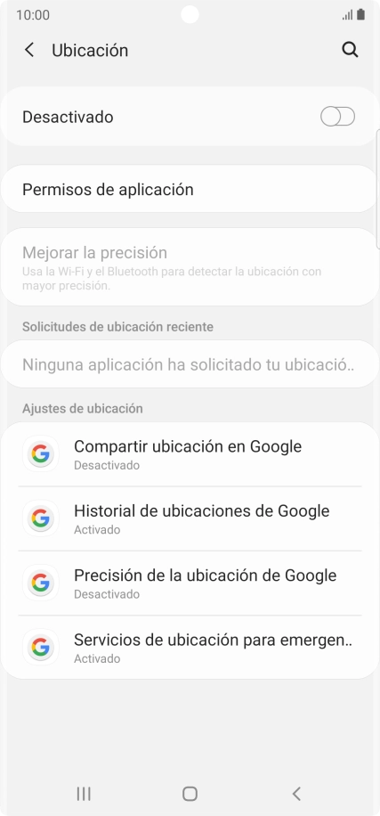 Pulsa el indicador para activar o desactivar la función.