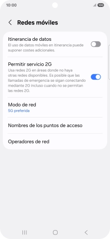 Pulsa Nombres de los puntos de acceso.