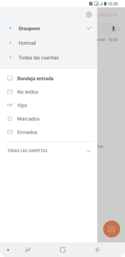 Pulsa el icono de ajustes.