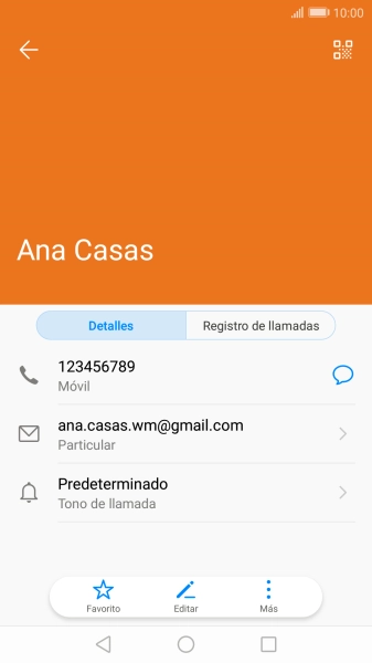 Pulsa el número de teléfono.