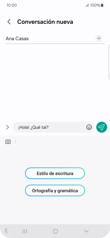 Pulsa Estilo de escritura.