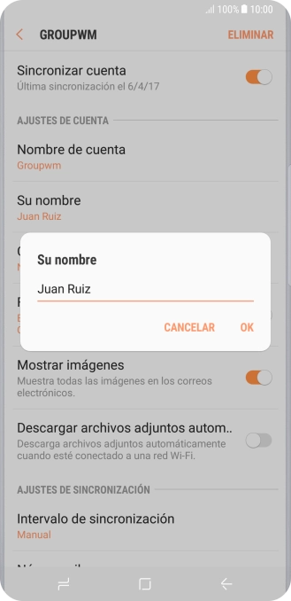 Introduce el nombre deseado y pulsa OK.