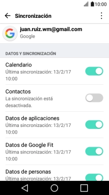 Pulsa el indicador junto a 