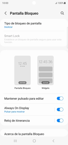 Pulsa Tipo de bloqueo de pantalla.