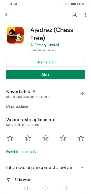 Pulsa Desinstalar.