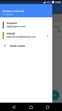 Pulsa la cuenta de correo electrónico deseada.