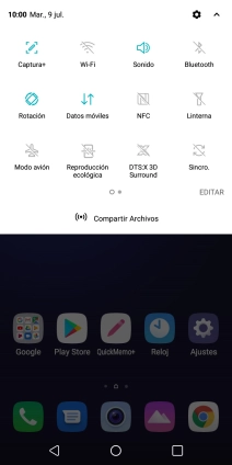 Pulsa el icono de modo de sonido las veces que sean necesarias para activar o desactivar el modo silencioso.