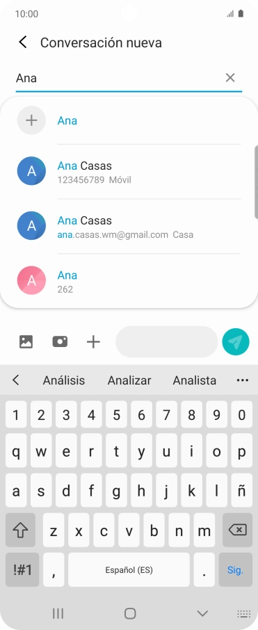 Pulsa el contacto deseado.