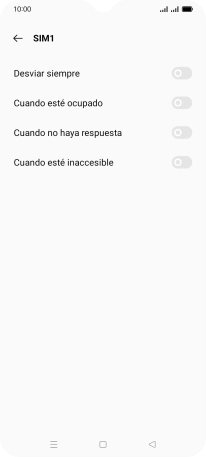 Pulsa el indicador  junto al tipo de desvío deseado.
