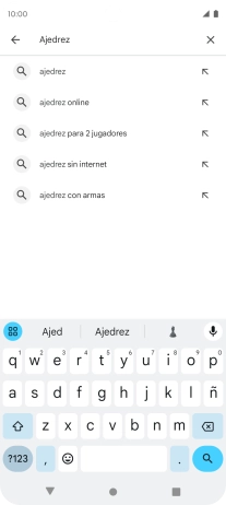 Introduce el nombre del tema o de la app y pulsa el icono de búsqueda.