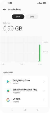 Pulsa la tarjeta SIM deseada.