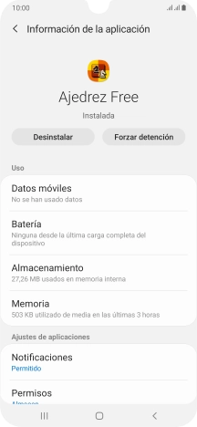 Pulsa Almacenamiento.