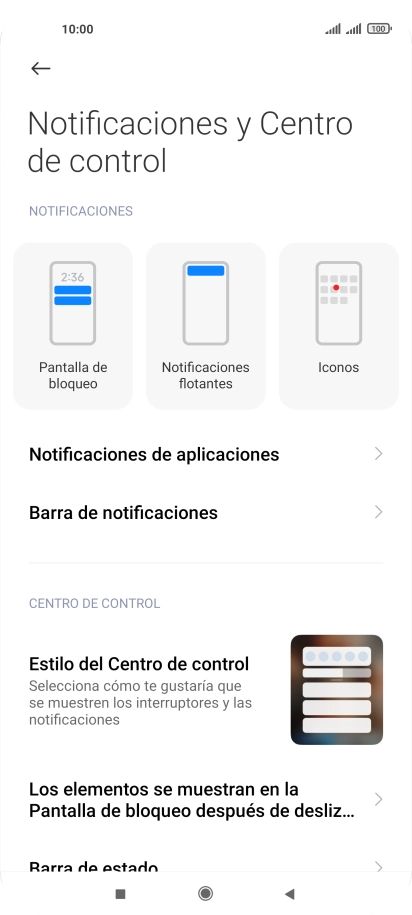 Pulsa Notificaciones de aplicaciones.