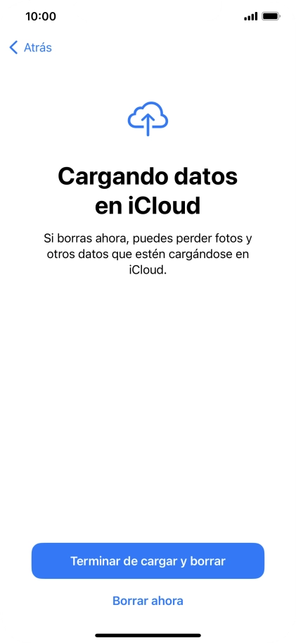 Pulsa Borrar ahora.