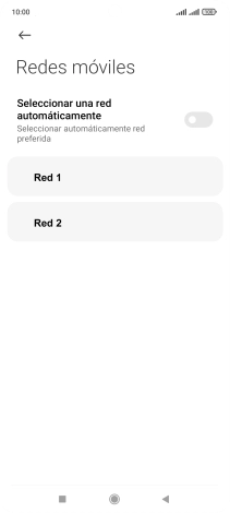 Pulsa la red deseada.