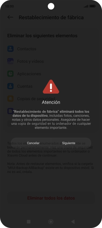 Pulsa Siguiente.