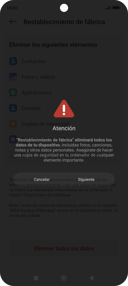 Pulsa Siguiente.