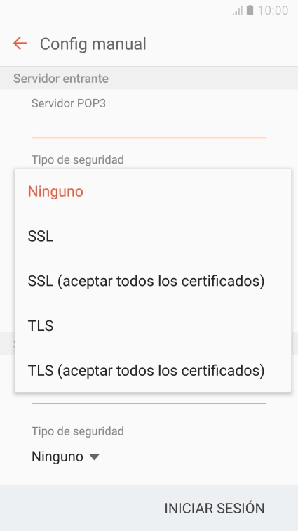 Pulsa Ninguno para desactivar la función.