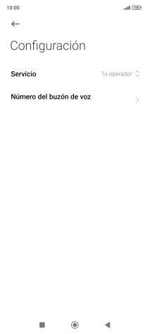 Pulsa Número del buzón de voz.