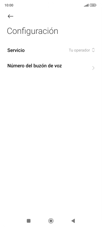 Pulsa Número del buzón de voz.