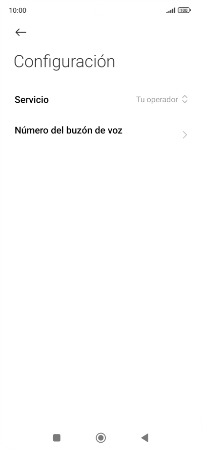 Pulsa Número del buzón de voz.