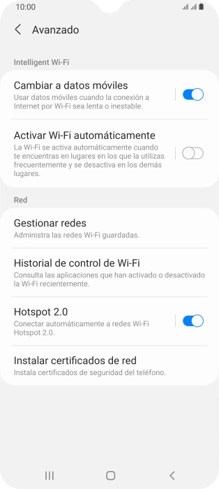 Pulsa el indicador junto a 