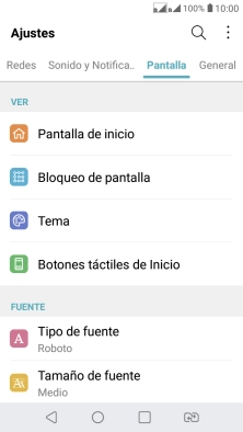 Pulsa Bloqueo de pantalla.