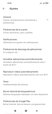 Pulsa Actualizar aplicaciones automáticamente.