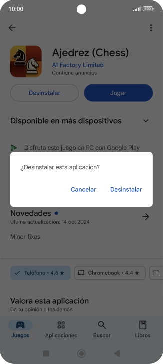 Pulsa Desinstalar.