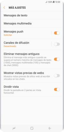 Pulsa Mensajes de texto.