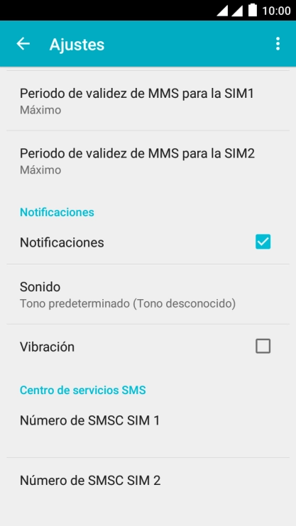 Pulsa la tarjeta SIM deseada bajo 