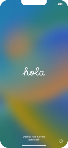 Desliza el dedo hacia arriba desde la parte inferior de la pantalla.