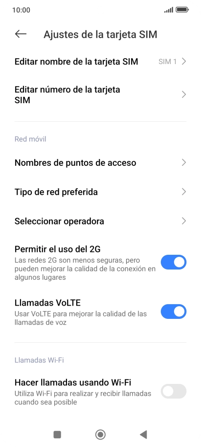 Pulsa Seleccionar operadora.
