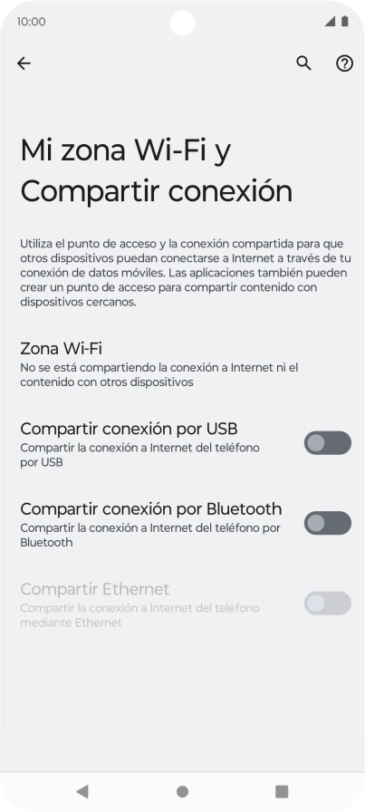 Pulsa Zona Wi-Fi.