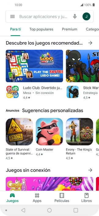 Desliza el dedo hacia la derecha desde la parte izquierda de la pantalla.
