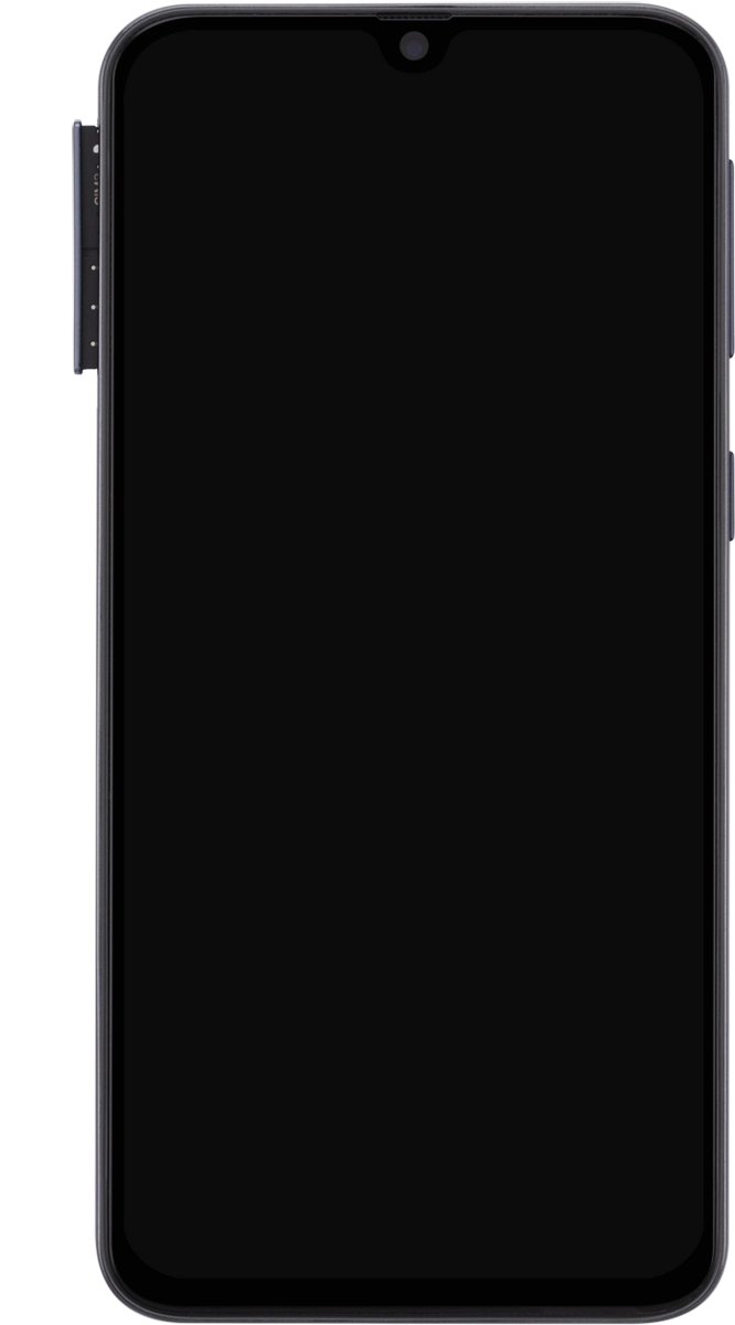 Retira el contenedor de tarjetas del teléfono.