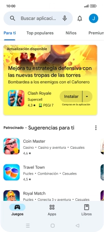 Pulsa en el campo de búsqueda.
