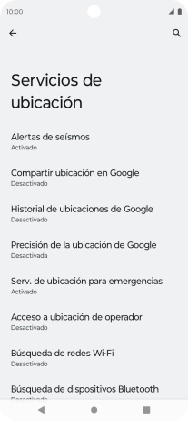 Pulsa Precisión de la ubicación de Google.
