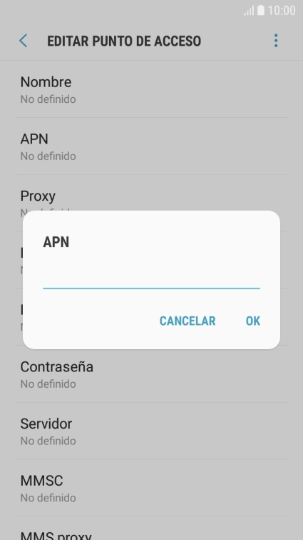 Introduce airtelwap.es y pulsa OK.