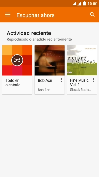Desliza el dedo hacia la derecha desde la parte izquierda de la pantalla.