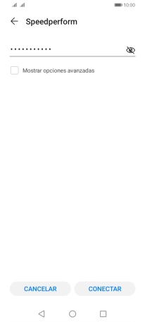 Introduce la contraseña de la red wifi y pulsa CONECTAR.