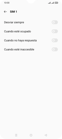 Pulsa el indicador  junto al tipo de desvío deseado.