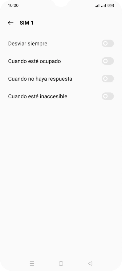 Pulsa el indicador  junto al tipo de desvío deseado.