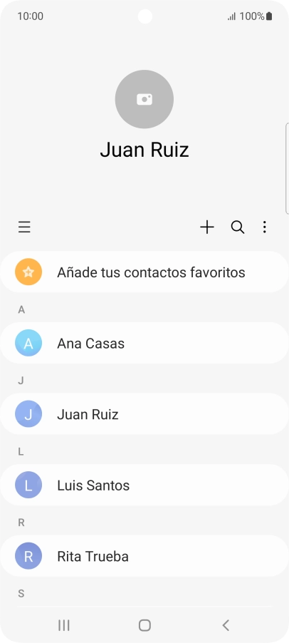 Pulsa el contacto deseado.