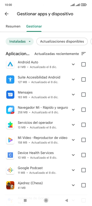 Pulsa la app deseada.